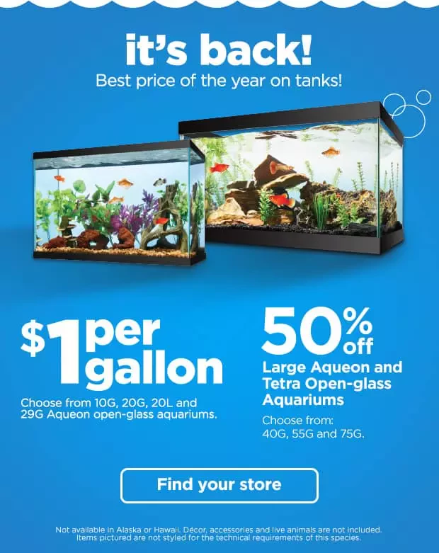 Petco 50% Off Sale (formerly Dollar Per Gallon Sale) - Regional Conventions, Clubs and Stores - Aquariu.ms